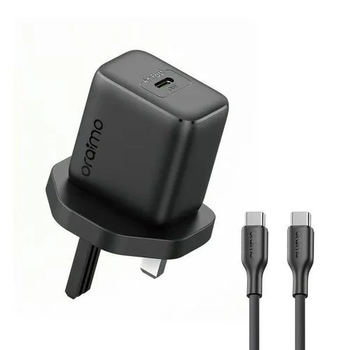 Oraimo PowerCube 202 (OCW-5202UCC) 20W PD Mini Fast Charger Kit – UK Plug – Black/White